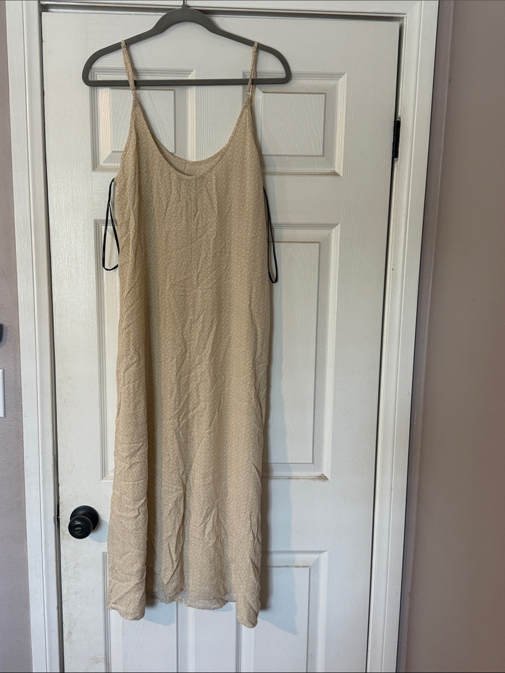 Forever 21 Cream Slip Maxi Dress with Spaghetti Straps